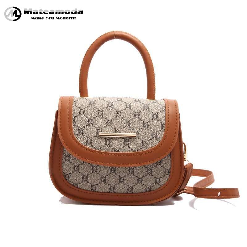 Mateamoda Mini Checkered Crossbody Bag with Top Handle Handbag