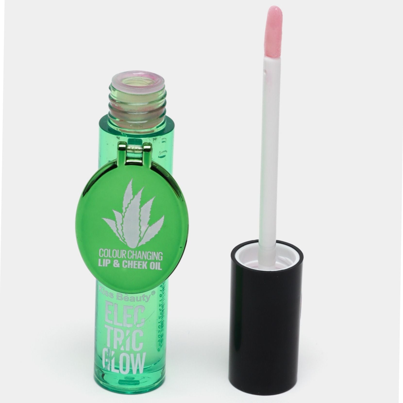 Electric Glow Colour Changing Lip & Cheek Oil with Mirror featuring Aloe Vera Magic Kiss Beauty Makeup Hydrating Plumping Lip Gloss Coat For Cute Makeup Lipsticks Clear Serum Fruit Lip Balm Oils