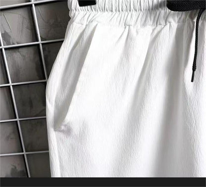 Two-Piece Outfits Summer Set Casual Fashion Sports Loose Short Sleeve Shorts Temperament T-shirt and Short Sleeve Two Piece Men's Set