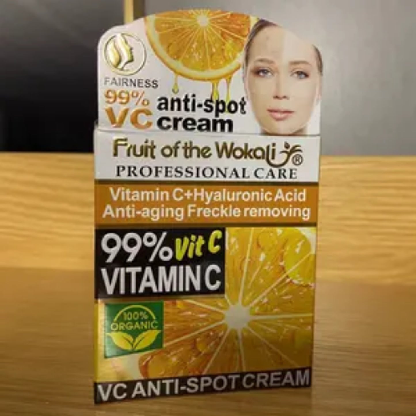 Vitamin C Anti-Spot Fairness Cream Anti-aging Freckle Removing with Hyaluronic Acid - Fruit of the Wokali
