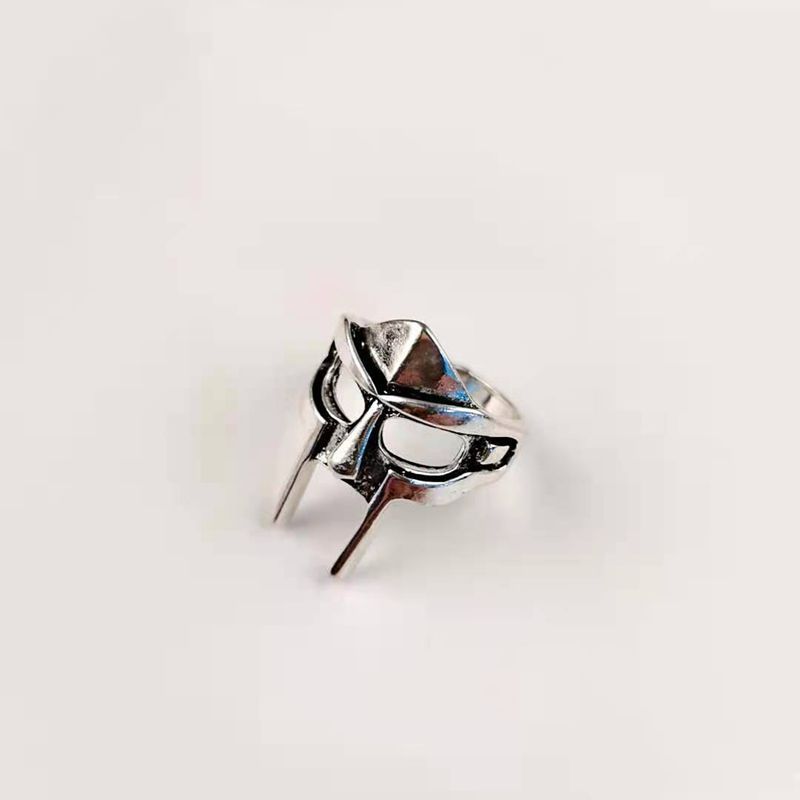 Vintage Goth Mf Doom Mask Adjustable Joint Ring For Men Gladiator Punk Egyptian Pharaoh Male Open Ring Jewelry