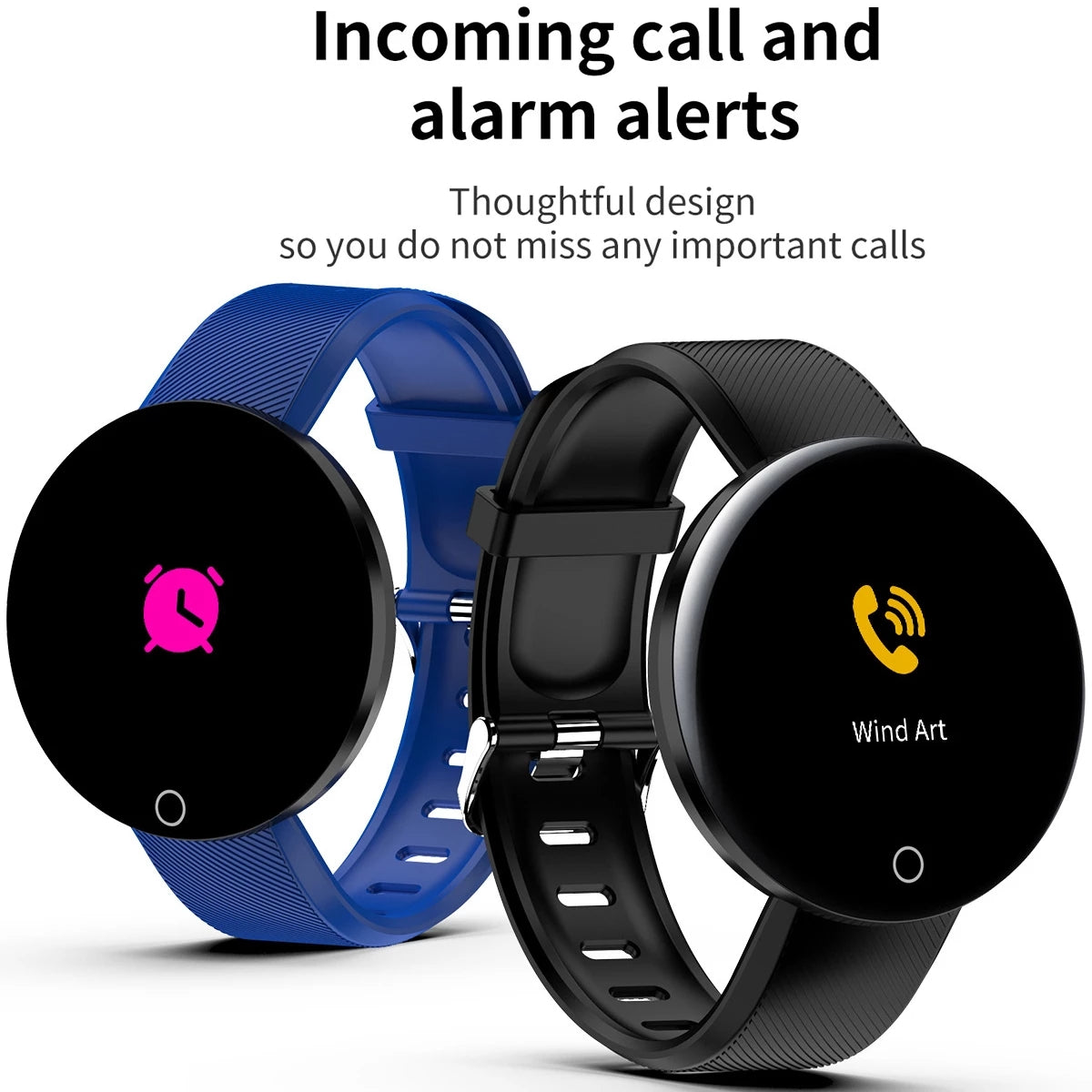 RichRipple D18 Smart Watch Heart Rate/Blood Pressure/Blood Oxyge Monitor Smart Bracelet Wristband Fitness Tracker Waterproof