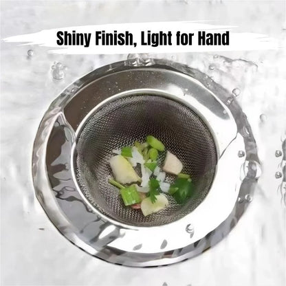 2pcs Stainless Steel Kitchen Sink Filter Food Waste & Water Drainage Anti-Clogging Easy Clean Durable Sink Strainer Kitchen Sink Stopper Drain Household Sink Filter Drain Strainer Catcher Stopper