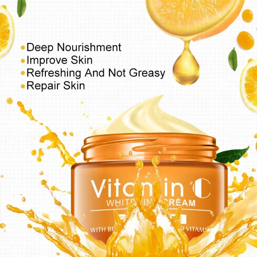 Vitamin C Whitening Cream With Berry Glutathione Hyaluronic Acid Glow and Moisture Skin Repair Multi function Essence - Disaar