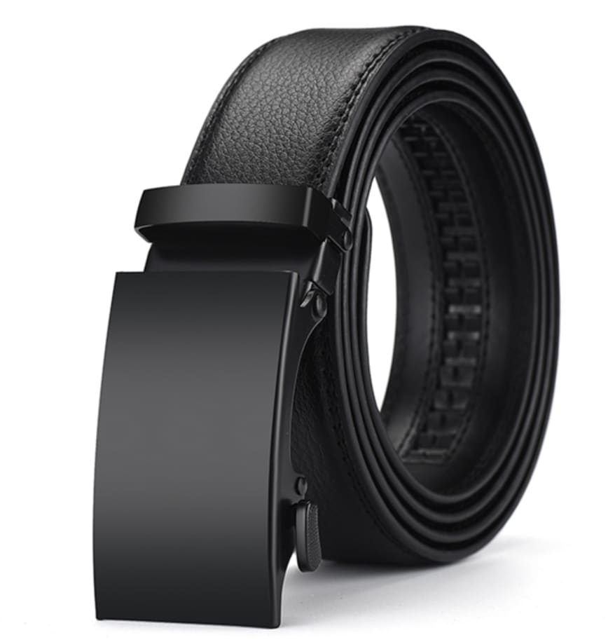 Men's Ratchet Belt with Automatic Sliding Buckle Belt Men Top Quality Luxury Leather Belts for Men,Strap Male Metal Automatic Buckles mens belt,ratchet belt buckle,adjustable belt,black belt