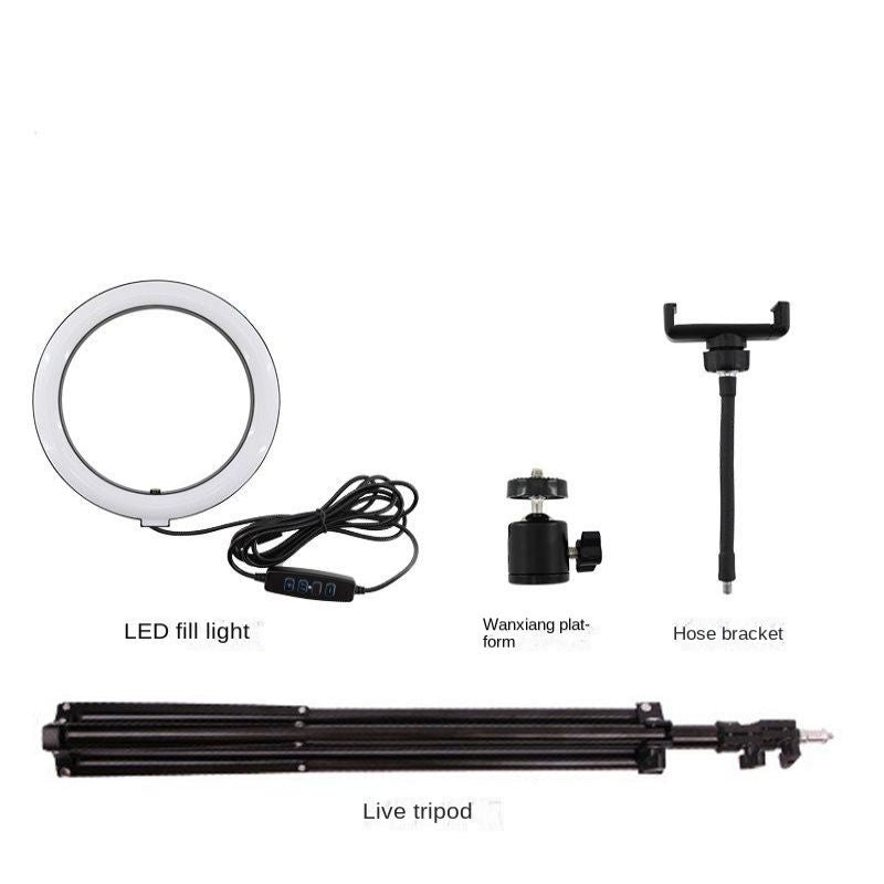 10-Inch Led Ring Light Adjustable 2.1m Stand For Selfie Straight Video Selfie Light Flash