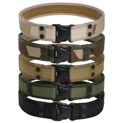 Army Style Combat Belts Quick Release Tactical Belt Fashion Men Military Canvas Waistband Outdoor Hunting Hiking Tools