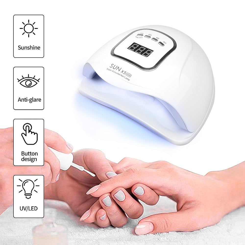 150W Nail Gel Lamp Manicure kits LED Nail Dryer LCD Display Nail Manicure Tool UV for Gel Varnish GO HOME