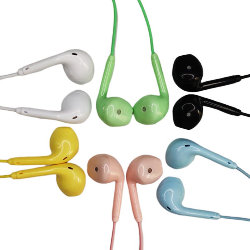 3.5mm Round Hole U19 Macaron Multi-Color Optional Wired Earphones With Microphone Universal Earphones For Mobile Phones Laptop PC