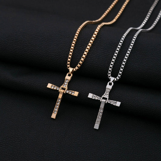Men's NK Exquisite Stainless Steel Necklace Cross Speed and Passion Cold Style Necklace Personality No Fading Chain