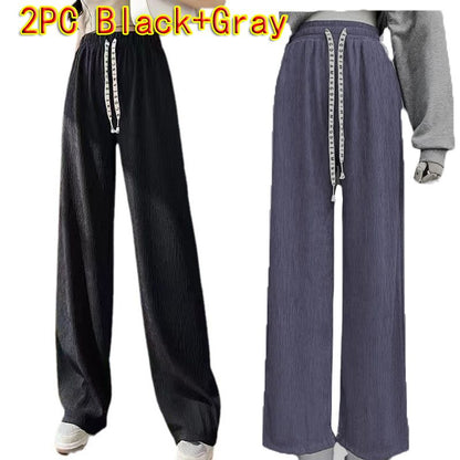 Summer women's clothes thin pants students clothing girls loose straight leg sweatpants trousers ladise long casual sports pants