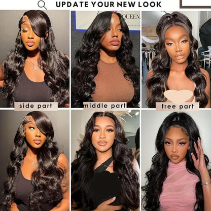 Glueless Women Wigs Human Hair Body Wave Wig Black Long Curly Ladies Hair For Women Gift