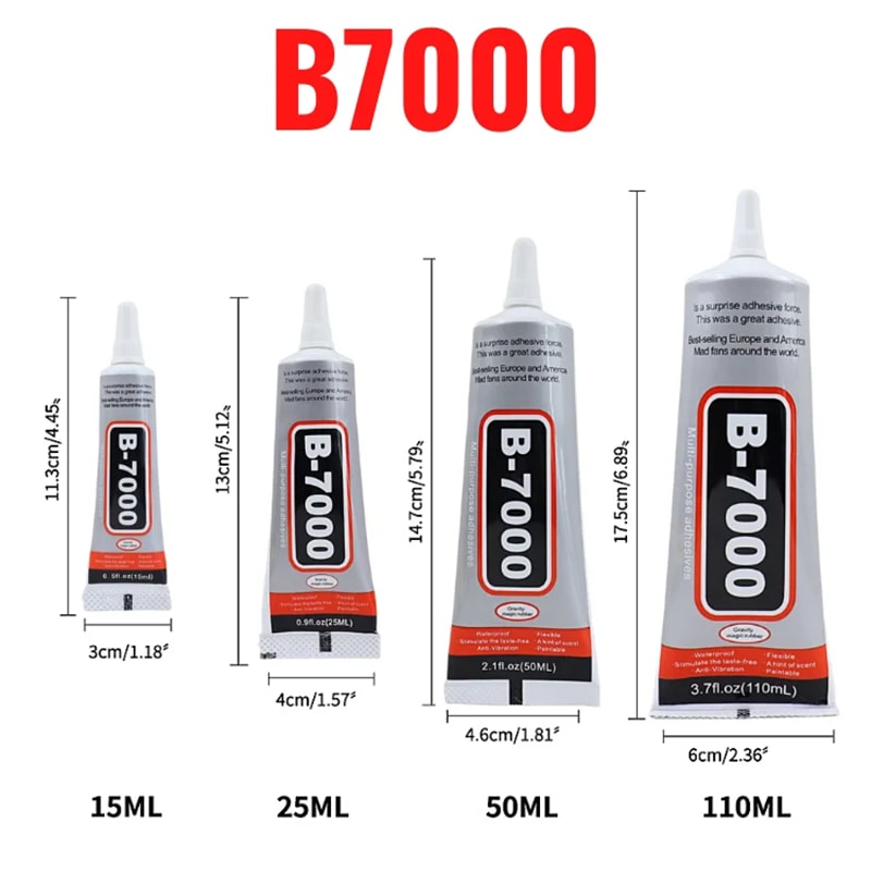 15ML 50ML 110ML B7000 Clear Contact Phone Repair Adhesive Universal Glass Plastic DIY Glue Multipurpose Jewelry Rhinestone Super Glue Cell Phone LCD Touch Screen Glue