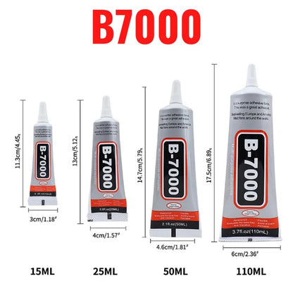 15ML 50ML 110ML B7000 Clear Contact Phone Repair Adhesive Universal Glass Plastic DIY Glue Multipurpose Jewelry Rhinestone Super Glue Cell Phone LCD Touch Screen Glue
