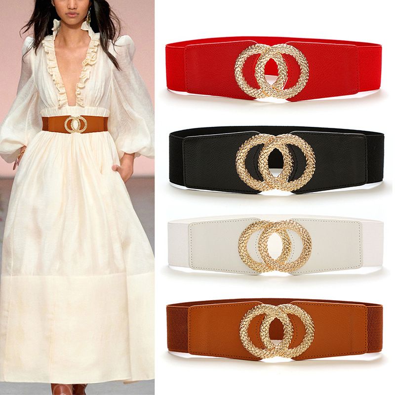 Classic Lady's Elastic Belt Fashion Elastic Wide Waist Seal New Casual Dress Versatile Decoration Trouser Belt Belt Female