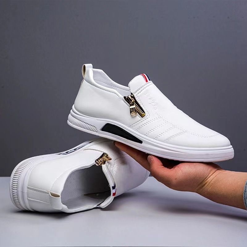 Men's Casual Shoes Men Breathable Fashion British Non-slip Shoes Business bean PU Leathe Shoes Loafer