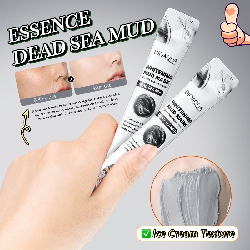 7pcs BIOAQUA Deep Mineral Dead Sea Facial Mask Sheet Moisture Mud Mask Face Care Skin Care Set Acne Sunscreen Pores Moisturizing Oil-control Anti-aging Replenishment Facia Product