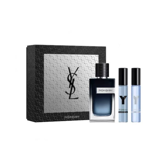 Y For Men EDP 3 Piece Gift Set with Mini Perfumes. bottle