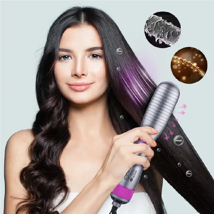 Hair Dryer Brush 350W Hair Brush Low Noise 180 ℃ 3 Speed Anti Scald Design Negative Ion Hair Styling Tools Multifunctional Electric Hot Air Blow Combs Tourmaline Ceramic Hair Dry Brush