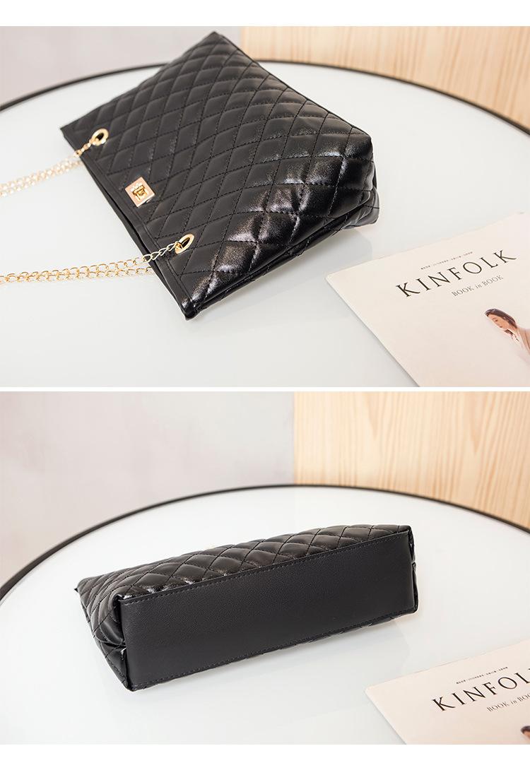 Big Tote Bags for Women Chain Crossbody Bag Diamond Lattice Shoulder Bag Female Large Leather Plaid Shopper Handbags