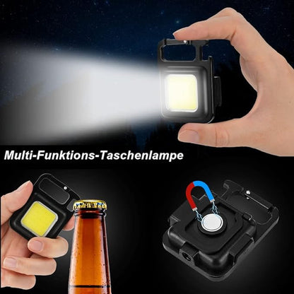 COB Keychain Work Light, Pocket Small Mini Flashlight Rechargeable Keyring Torch, Valentines Gifts for Him Boyfriend Men, Cool Tools for Auto, Repairing, Emergency