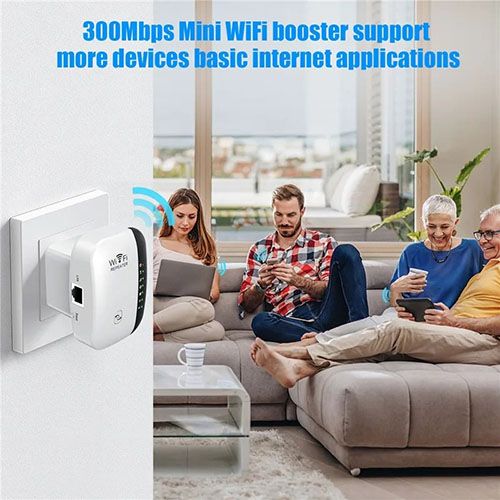 Upgraded Version 300Mbps Wireless WIFI Repeater 2.4G Booster Router WiFi Range Extender With network cable Wi-Fi Signal Amplifier 802.11N Network Card Adapter For PC 7 Status Light Wireless Repeater
