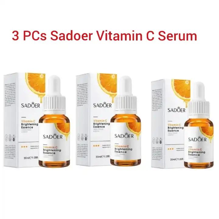 3 PIECES Sadoer Vitamin C Serum For Face Serum Reduces Fine Lines & Wrinkles, Vitamin C Face moisturizer, Instant Moisturizing, Soft, Smooth & Radiant