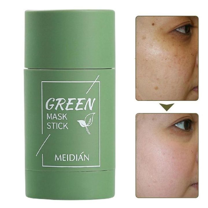 Green Tea Oil Control Solid Cleansing Mask Clean Blackhead Moisturizing Skin Care
