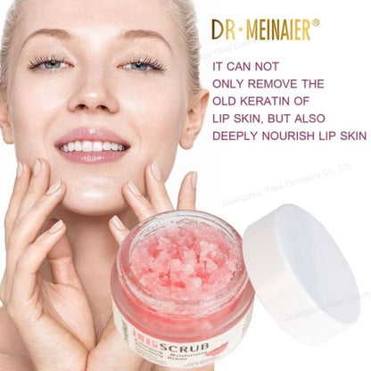 Dr. Meinaier Sugar Lip Scrub Ultra Hydrating Exfoliating Dry Chapped Lips Scrubber Lip Moisturizer - Grape Rose Blueberry Turmeric Coconut Coffee Cherry Lemon Honey Green Tea Flavors