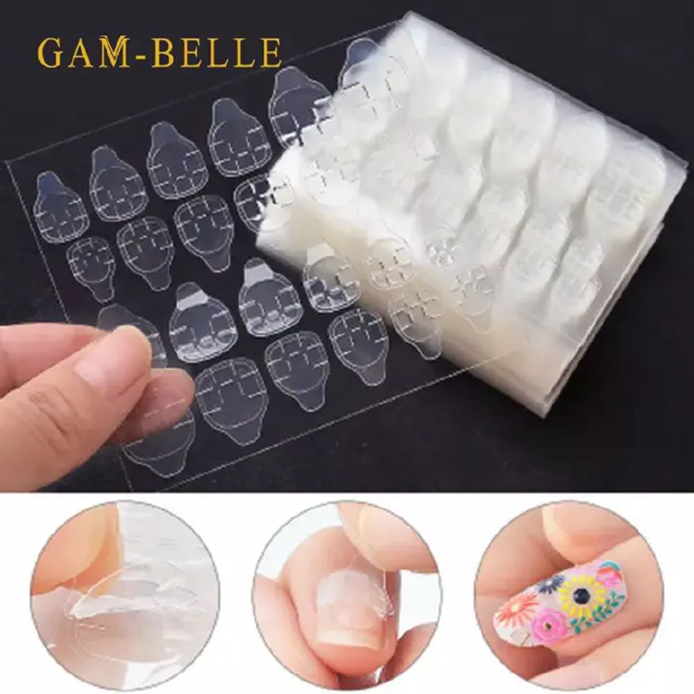 5 Sheets 120pcs/10 Sheets 240pcs/20 Sheets480pcs double-sided jelly glue false nails art tape sticker DIY tips false nails gel makeup tools