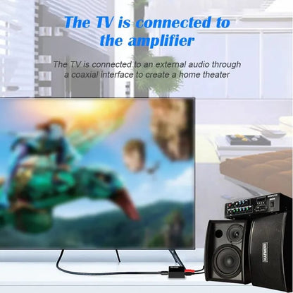 Digital To Analog Audio Converter 3 5mm Suitable For TV Audio Digital Coaxial Fiber Optic Analog Output Converter