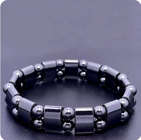 Classical Hematite Energy Beaded Elastic Magnetic Therapy Health Care Loss Weight Bracelets Slimming Health Care for Men Women