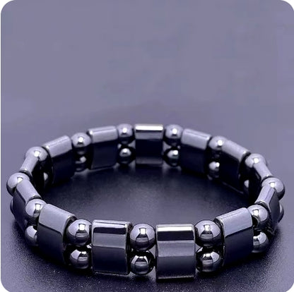 Classical Hematite Energy Beaded Elastic Magnetic Therapy Health Care Loss Weight Bracelets Slimming Health Care for Men Women