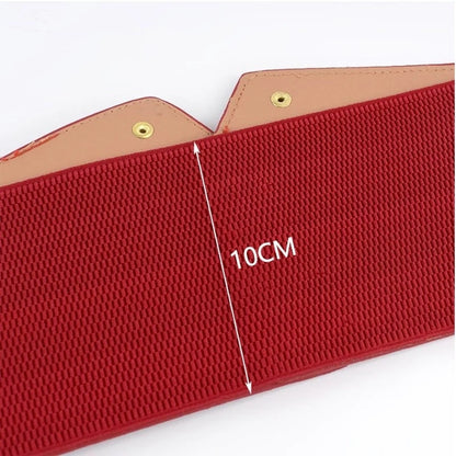 1pc Women Fashion Slim Corset Cummer bunds Elastic Belts Wild Rivet Waistband Female Coat Fur hige Waist Belt Accessory