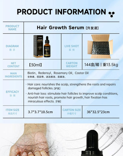 Castor oil Biotin Hair Growth Solution Hair Growth Rosemary Hair Essence Hair Care Loss Products