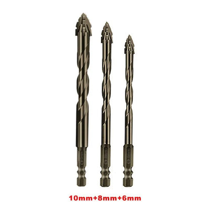 High-hard Four-edged Serrated Eccentric Drill Hand Tools For Dry Drilling Of Ceramic Tiles Glass Marble Concrete Stainless Steel Drill Bits, The Site All Porcelain Concrete Wall Brick Impact Steel Bar