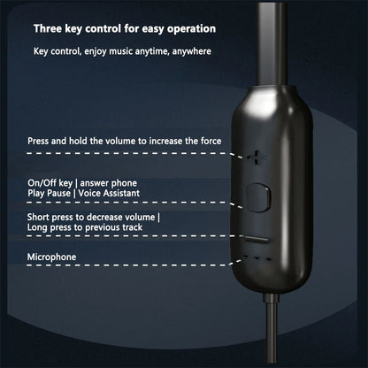 Wireless Headset Neck Hanging Stereo Earphones Noise Reduction Exercise Running Binaural Headphones 9D Sport Portable Headset