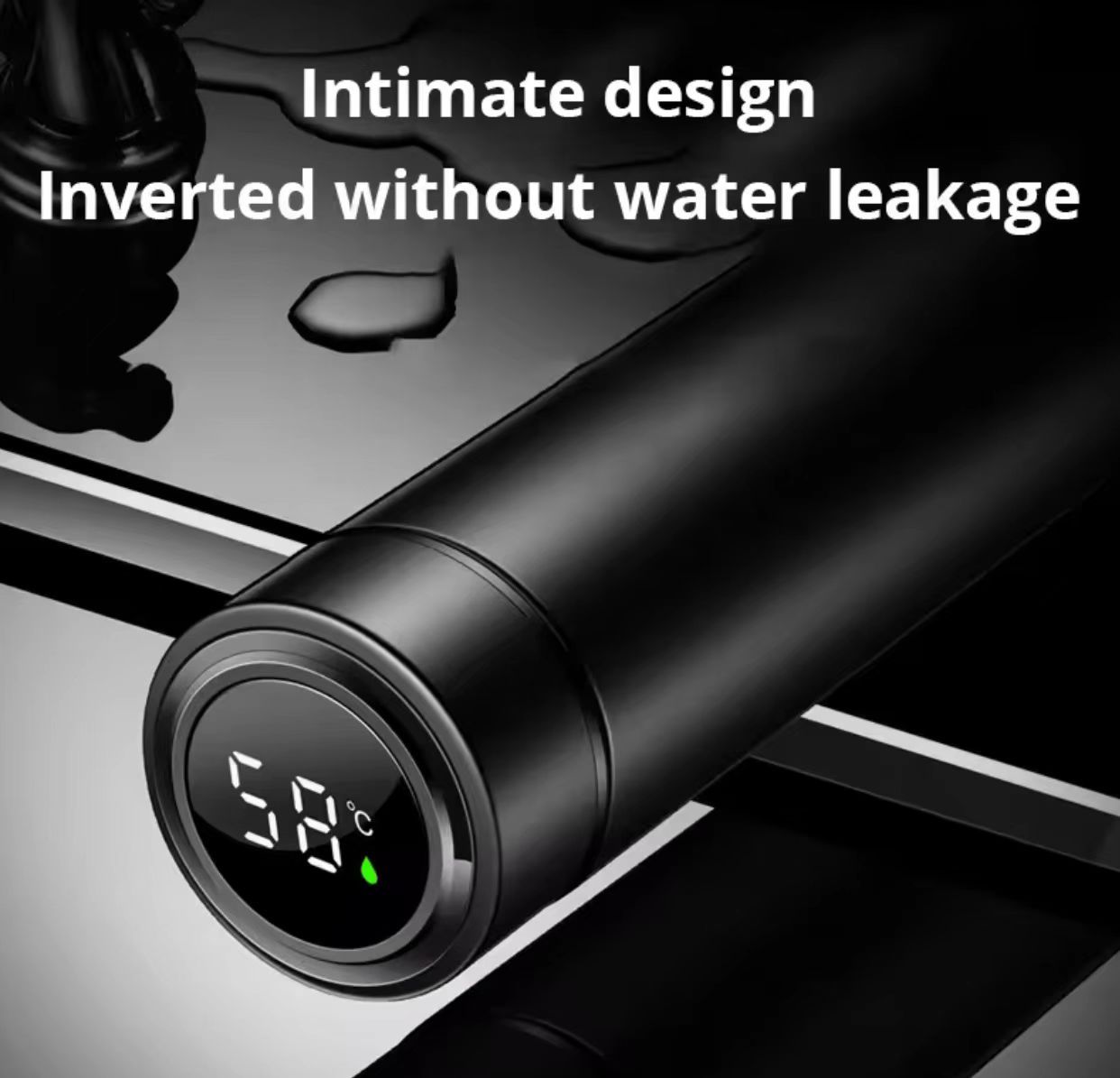 Temperature Display Thermos Cup Water Bottle Stainless Steel Divided Thermos Bottle Outdoor Vacuum Flask Insulated Cup Gift