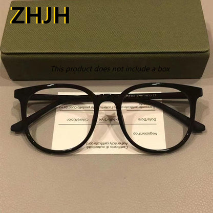 ZHJH Blue light blocking glasses retro round anti blue light glasses anti eye fatigue computer glasses suitable for men and women