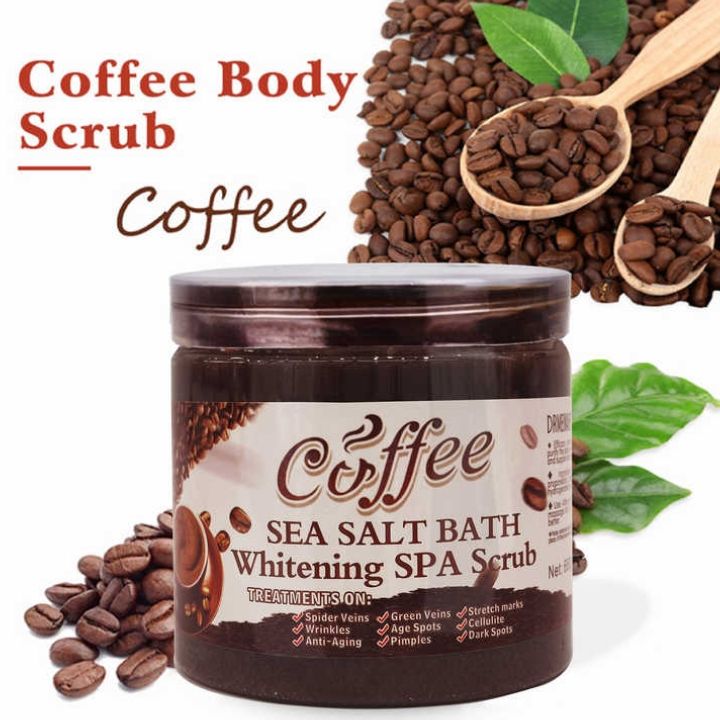 Coffee Sea Salt Bath Brightening & Whitening SPA Scrub Exfoliating Face Body Dead Skin - Dr Meinaier