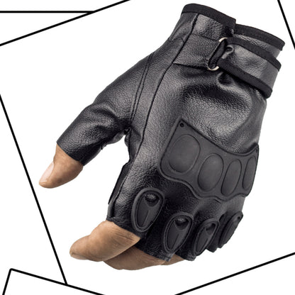 Gloves & Mittens Gloves & Mittens Black PU Leather Fingerless Gloves Solid Female Half Finger Racing Moto black one size
