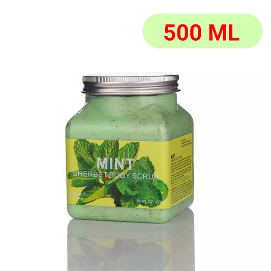 Wokali Mint Sherbet Body Scrub - Mint extract natural oils and Shea butter, Exfoliating Moisturizing and nourish skin
