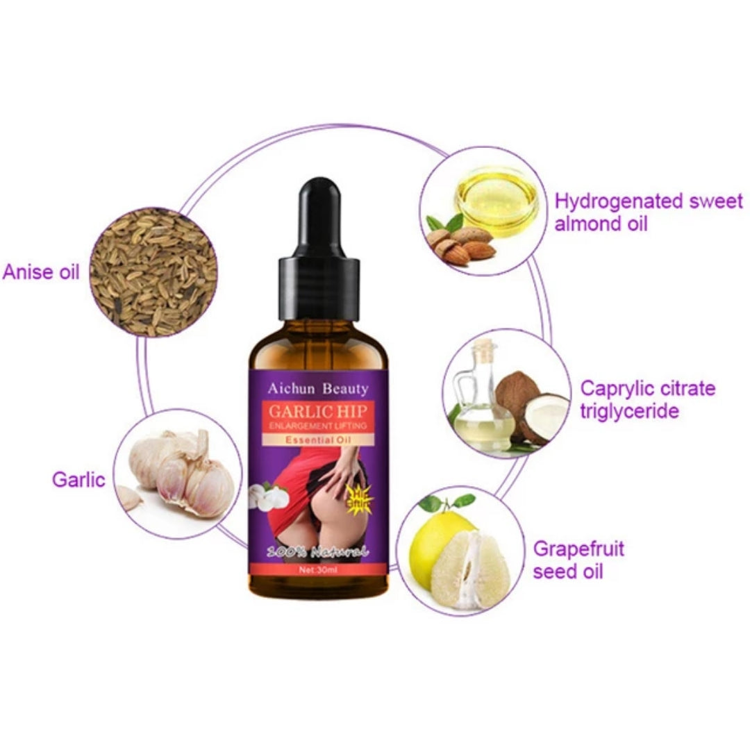 Aichun Beauty Garlic Hip Enlargement Lifting Essential Oil Butt & Hips Lift Up Ass Buttocks Enhancing Big Butt Firm Figure Enlarging Essential Oil