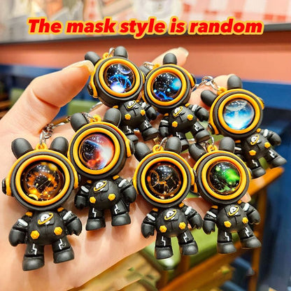 Travelling To The Stars Astronaut Keychain Key Ring Creative Car Key Chain Pendant Hand Strap Cartoon Gift Doll Charm Bag Charms Creative Gifts