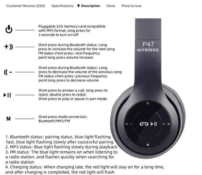 Bluetooth v5.0 Macaron Colorful Headphone Wireless Upgraded Headphones Fast delivery within 1-5 days