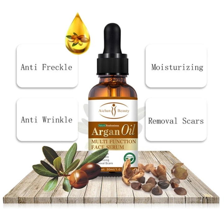 Argan Oil Multi Function Face Serum - Anti Wrinkle Anti Freckle Moisturizing Removal Scars - Aichun Beauty