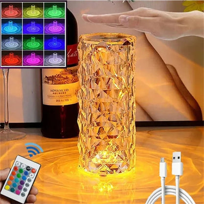 Rose Decorative Lamp Touch Switch Creative Small Gift Bedside Romantic Atmosphere Nightlight