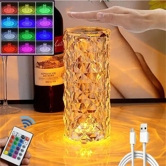 Rose Decorative Lamp Touch Switch Creative Small Gift Bedside Romantic Atmosphere Nightlight