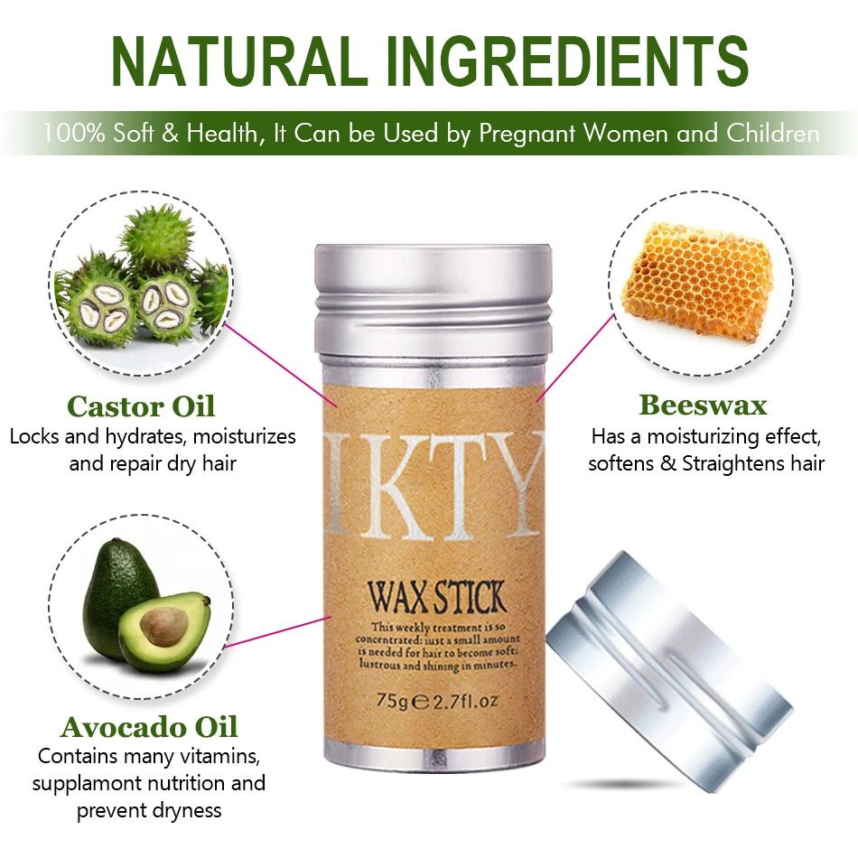 Broken Hair Artifact Hair Wax Stick Gel Cream Styling Hair Frizz Fixed Fluffy Children Men And Women Styling Hair Wax Stick 75g