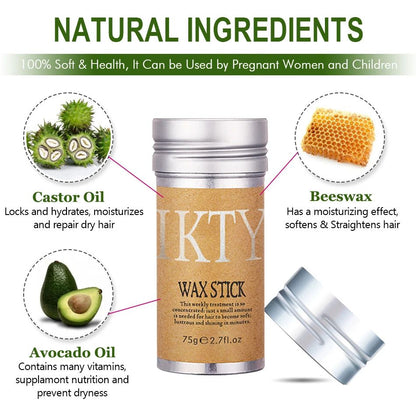 Broken Hair Artifact Hair Wax Stick Gel Cream Styling Hair Frizz Fixed Fluffy Children Men And Women Styling Hair Wax Stick 75g